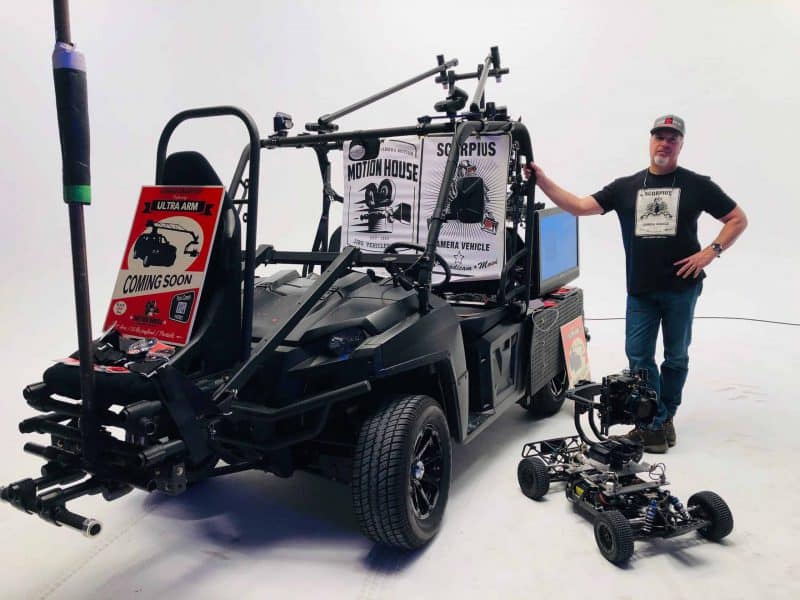 Jim Mundell with some of his fleet of Camera vehicles