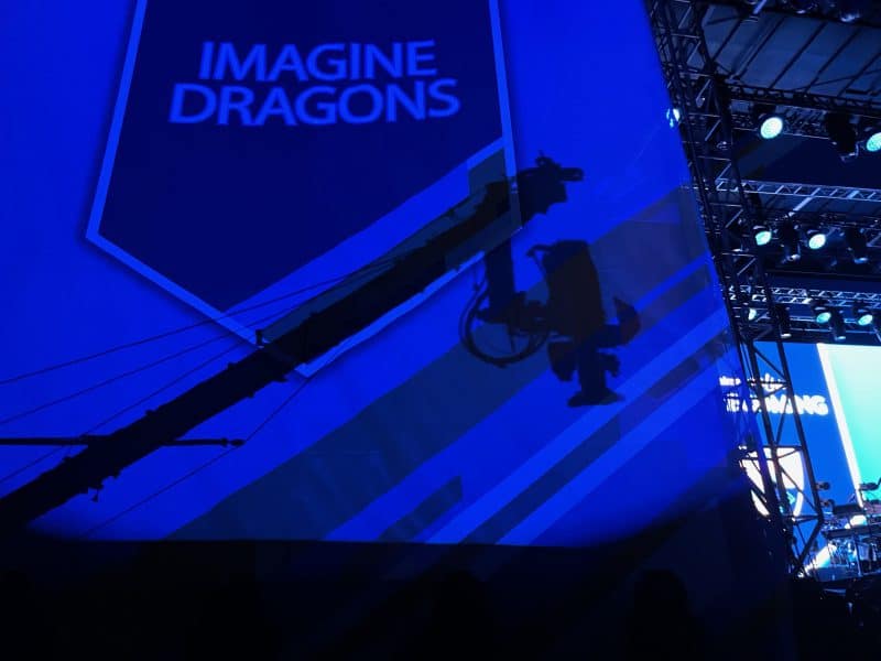 Imagine Dragons with our Jib camera crane