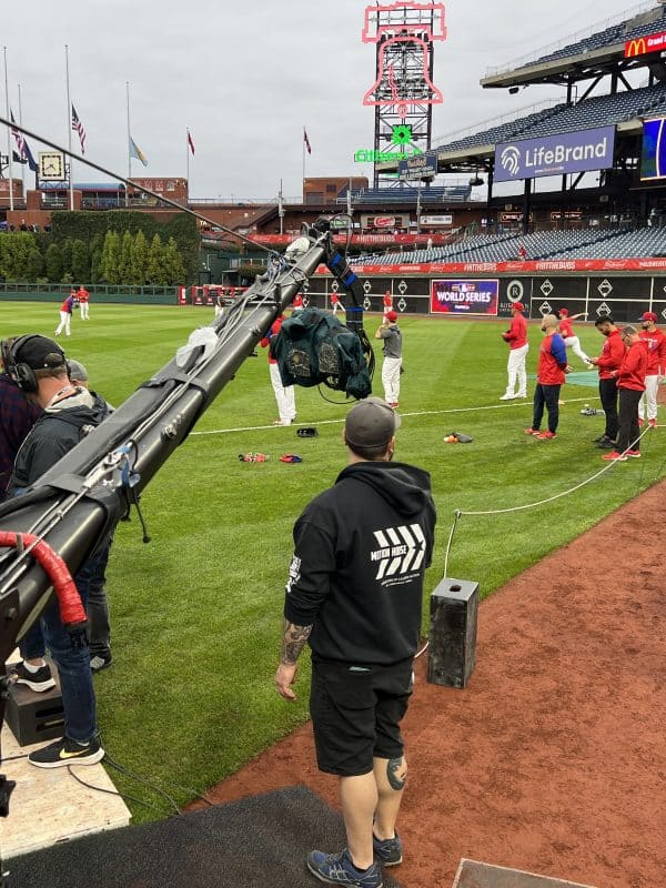 Jibbing for the MLB Network at the World Series